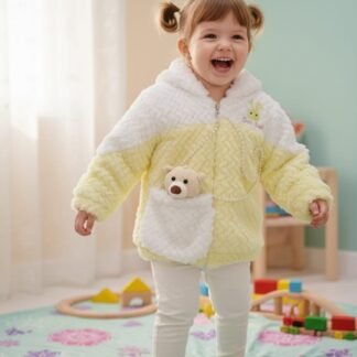 Fur Wool Jacket for Girls